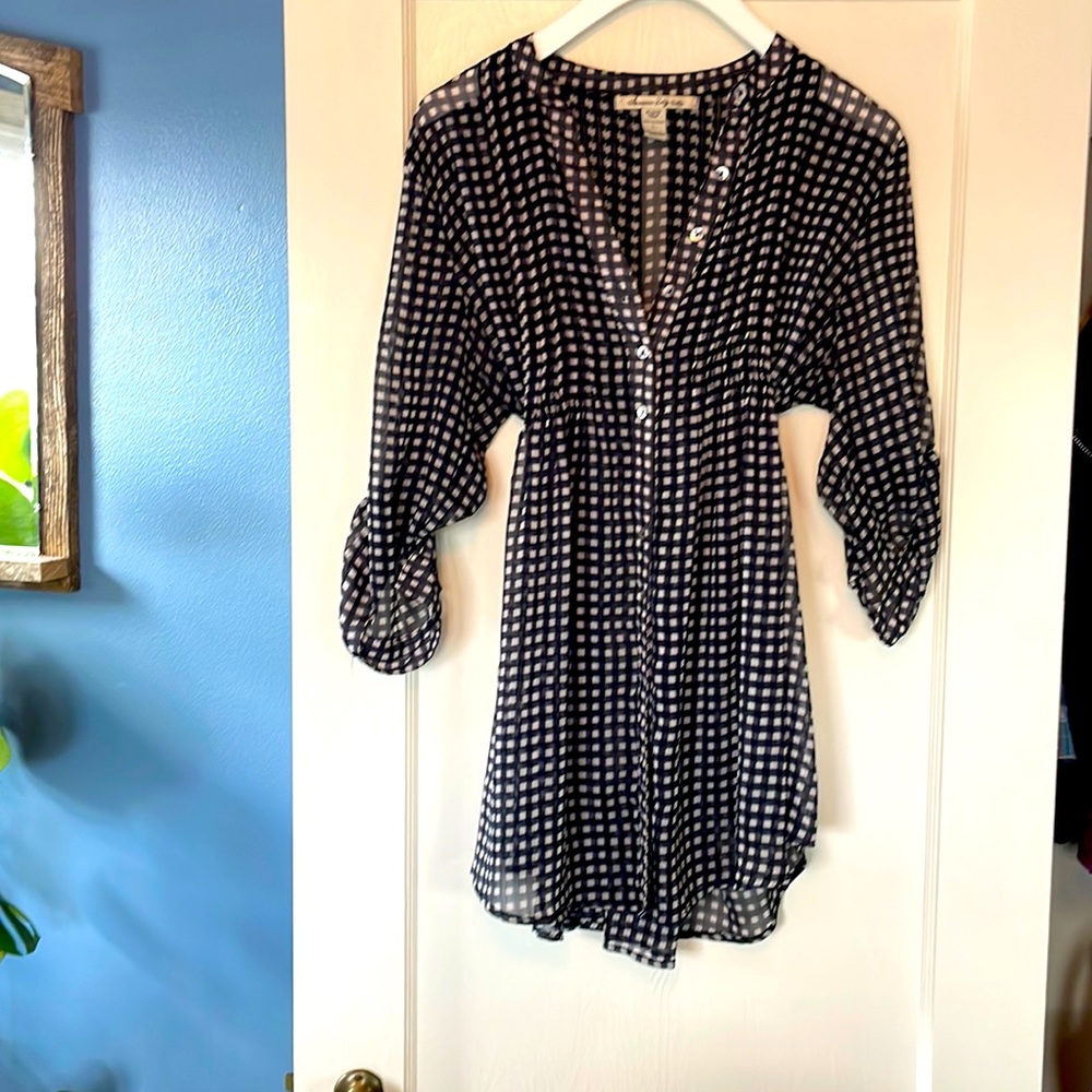 American Rag Chambray tunic top. size L